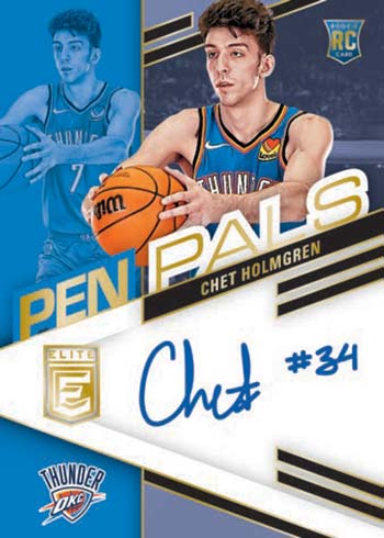 2022-23 Donruss Elite Basketball Pen Pals Chet Holmgren