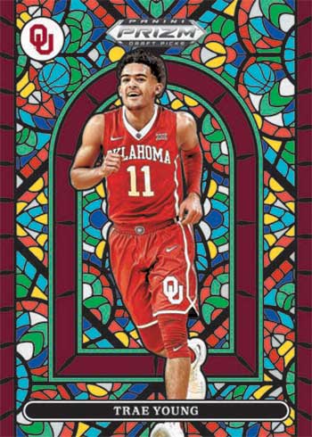 2022 Panini Prizm Draft Picks Basketball Stained Glass Trae Young