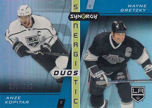 2021-22 Upper Deck Synergy Hockey Synergistic Duos Anze Kopitar Wayne Gretzky
