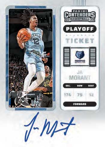 Ja Morant RED Game Ticket Contenders Basketball Card 2022-23 #77