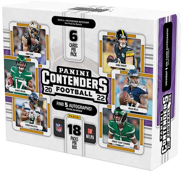 2022 Panini Contenders Football Checklist, Team Sets, Box Info