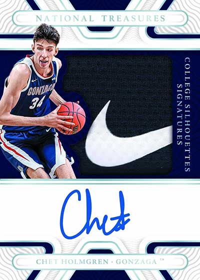 2022 Panini National Treasures Collegiate Basketball College Silhouettes Signatures Chet Holmgren