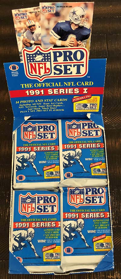 1990 Pro Set Series 1 Football Wax Box