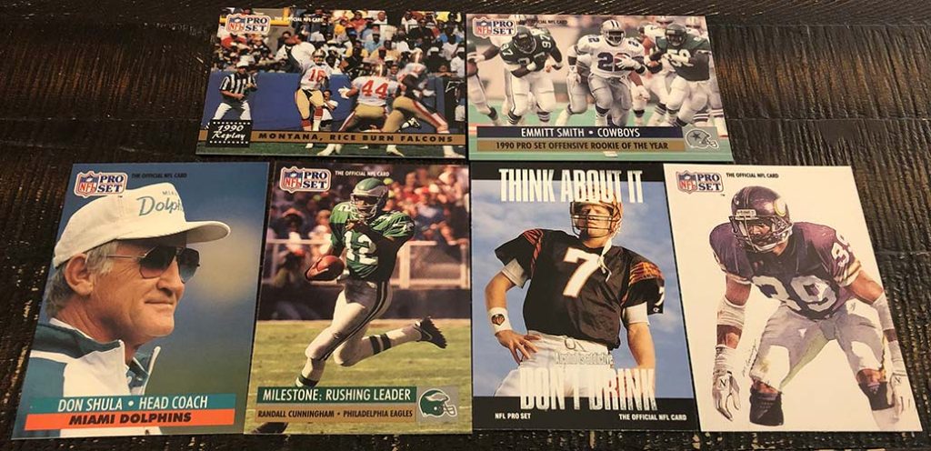 1990 pro set pro bowl cards