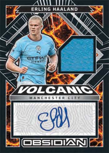2022-23 Panini Obsidian Soccer Volcanic Material Signatures Erling Haaland