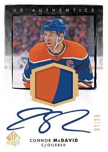 2022-23 SP Authentic Hockey UD Authentics Auto Patch Connor McDavid