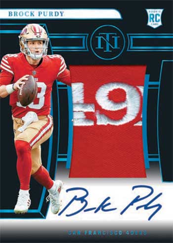 2022 Panini National Treasures Football Rookie Patch Autographs Midnight Brock Purdy