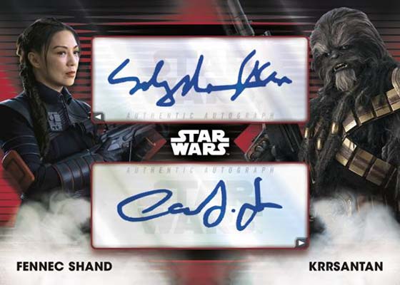 2023 Topps Star Wars Signature Series Dual Autographs Fennec Shand Krrsantan