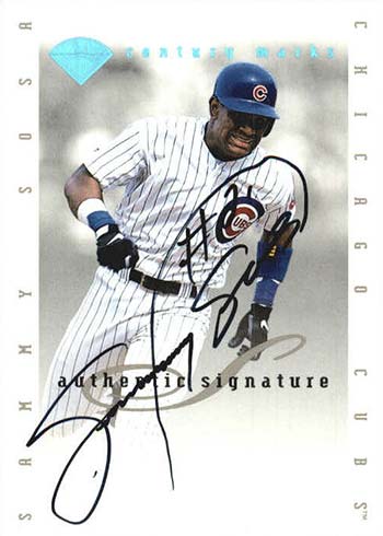 Sammy Sosa Autographed 1990 Leaf Rookie Card #220 Chicago White