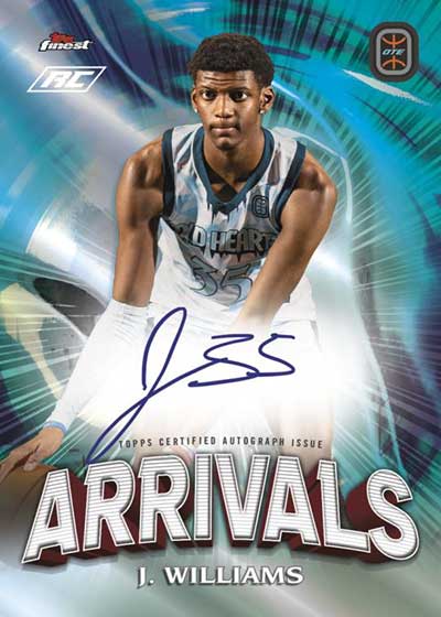 2022-23 Topps Finest Overtime Elite Basketball Arrivals Autographs J. Williams