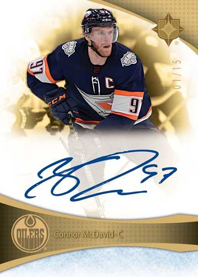 2022-23 Upper Deck Ultimate Collection Hockey Gold Autographs Connor McDavid