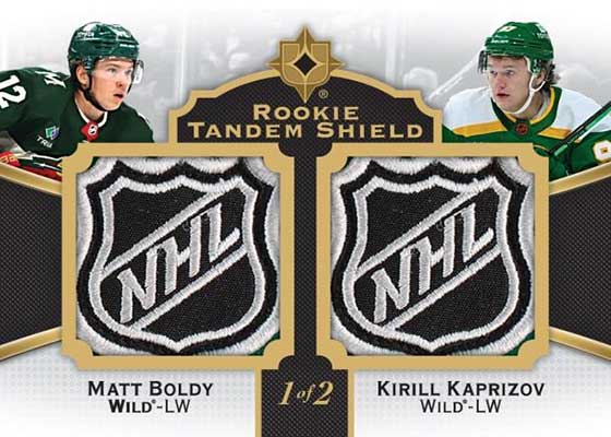 2022-23 Upper Deck Ultimate Collection Hockey Rookie Tandem Shield