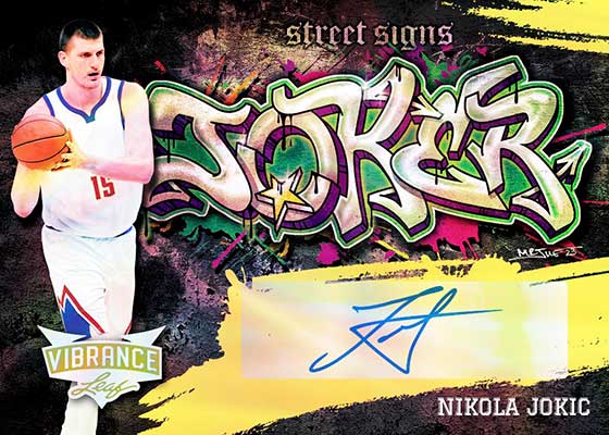 2023 Leaf Vibrance Multi-Sport Street Signs Nikola Jokic