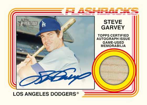 2023 Topps Heritage Baseball Flashback Autograph Relics Steve Garvey