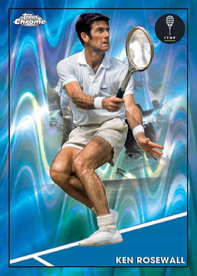 2021 Topps Chrome Tennis Blue RayWave Refractors Ken Rosewall