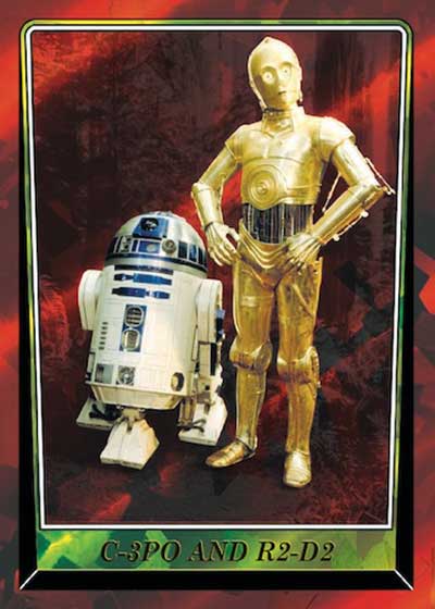 2023 Topps Chrome Sapphire Star Wars: Return of the Jedi Red C-3PO and R2-D2