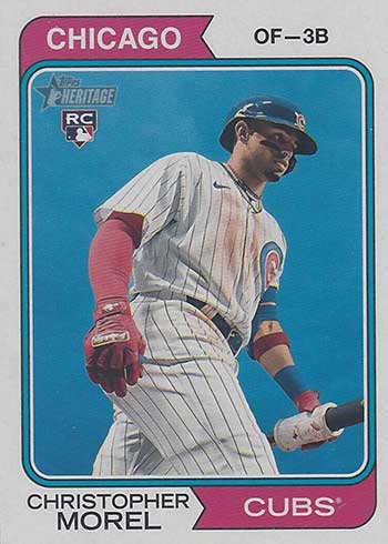 CHRISTOPHER MOREL RC 2021 TOPPS HERITAGE MINOR LEAGUES ROOKIE PROSPECT # 17  CUBS