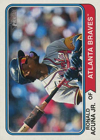 2023 Topps Heritage Baseball Variations Ronald Acuna Jr Image