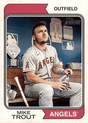 2023 Topps Heritage Baseball Variations - Mike Trout Image