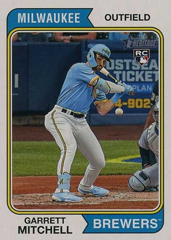 2023 Topps Heritage Baseball Variations Garrett Mitchell Image