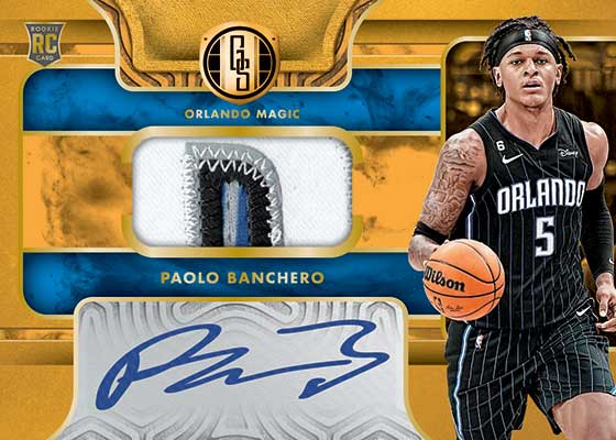 2022-23 Panini Chronicles Basketball Gold Standard Rookie Jersey Autographs Paolo Banchero