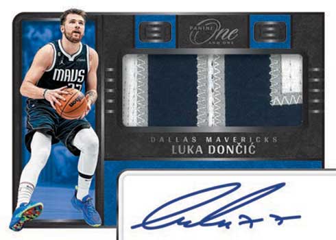 2022-23 Panini One and One Basketball Jumbo Jersey Autographs Luka Doncic