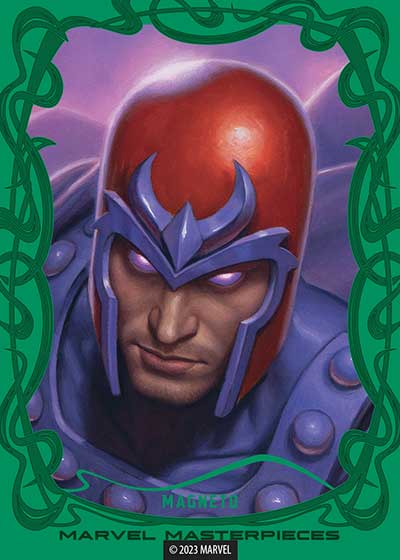 2023 Upper Deck Marvel Masterpieces Canvas Gallery Green Magneto