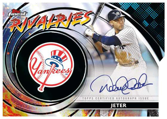 2023 Topps Finest Baseball Rivalries Autographs Derek Jeter David Ortiz