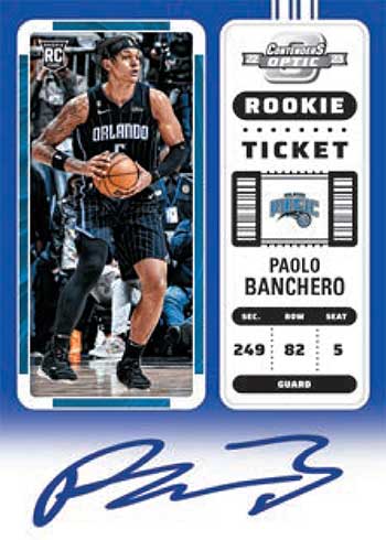 2022-23 Panini Contenders Optic Basketball Rookie Ticket Autographs Blue Paolo Banchero