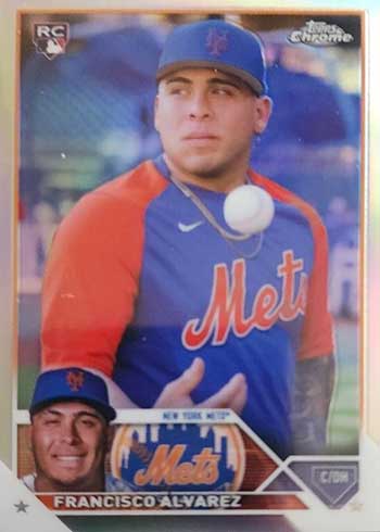 2023 Topps Chrome # 203 Francisco Alvarez RC Base New York Mets