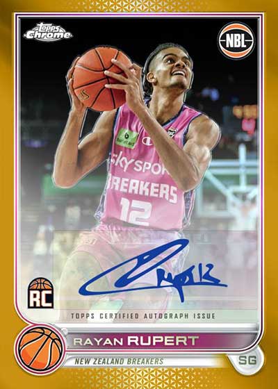 2023 Topps Chrome NBL Autographs Gold Refractors Raylan Rupert