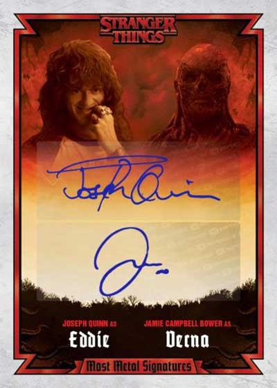 2023 zerocool Stranger Things 4 Dual Autographs Joseph Quinn Jamie Campbell Bower