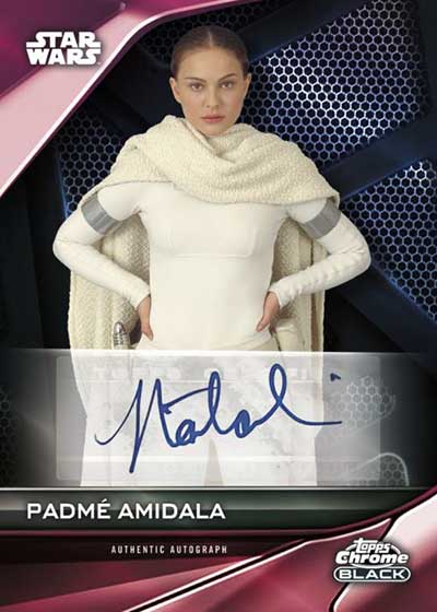 2023 Topps Chrome Black Star Wars Natalie Portman Autograph