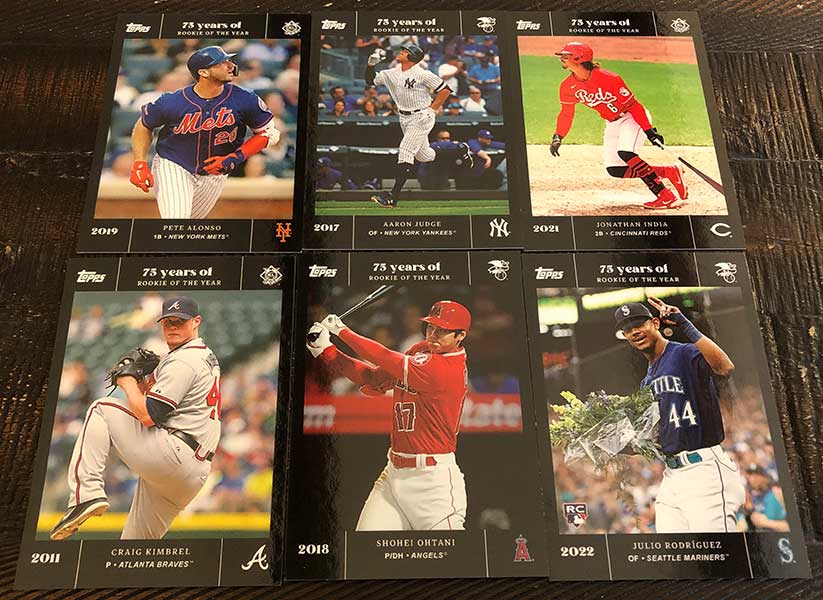 2022 Topps MLB Rookie of the Year 75th Anniversary Checklist Info