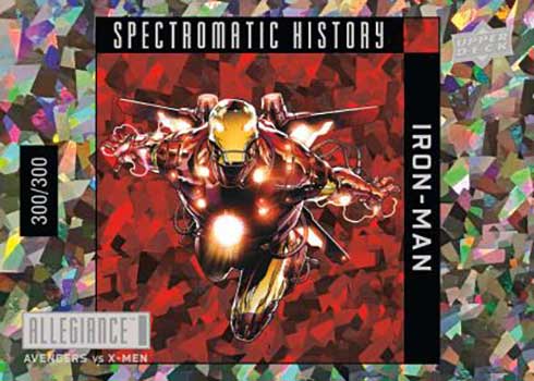 2023 Upper Deck Marvel Allegiance: Avengers vs X-Men Spectromatic History Iron Man