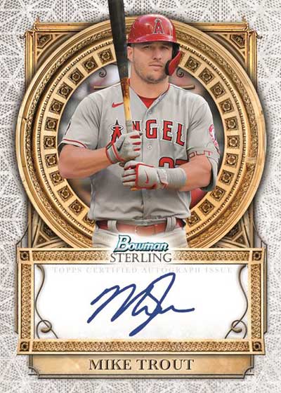 2023 Bowman Sterling Baseball Sterling Opulence Autographs Mike Trout