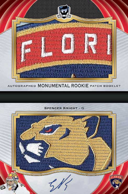 2021-22 Upper Deck The Cup Hockey Autographed Monumental Rookie Patch Booklet Spencer Knight