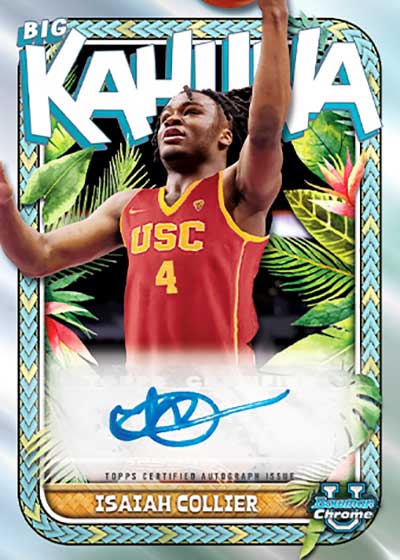 2023-24 Bowman Chrome University Basketball Big Kahuna Autographs Isaiah Collier
