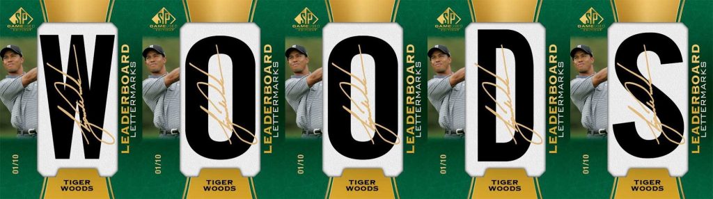 2024 SP Game Used Golf Leaderboard Lettermarks Tiger Woods