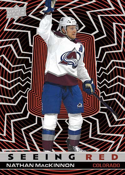 2023-24 Upper Deck Extended Series Hockey Seeing Red Nathan MacKinnon