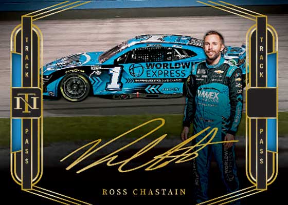 2023 Panini National Treasures NASCAR Racing Track Pass Signatures Ross Chastain