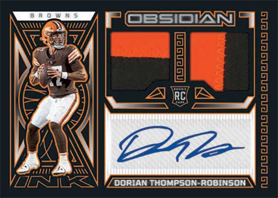 2023 Panini Obsidian Football Rookie Jersey Ink Dorian Thompson