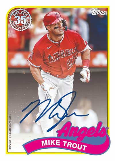 2024 Topps Series 1 Baseball 1989 Autographs Mike Trout
