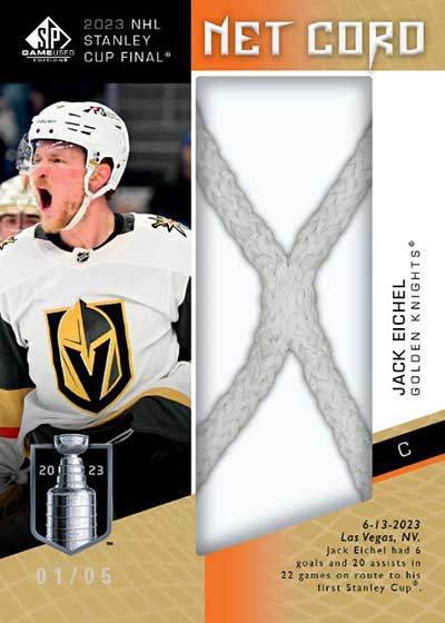 2023-24 SP Game Used Hockey Stanley Cup Finals Net COrd Jack Eichel