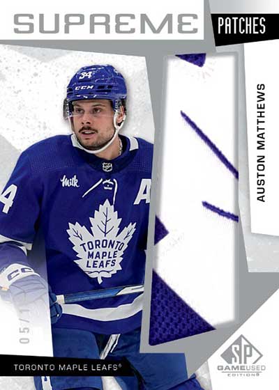 2023-24 SP Game Used Hockey Supreme Patches Auston Matthews