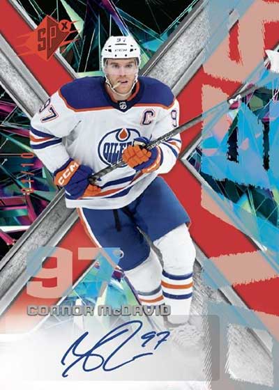 2023-24 SPx Hockey X-Over Signatures Connor McDavid