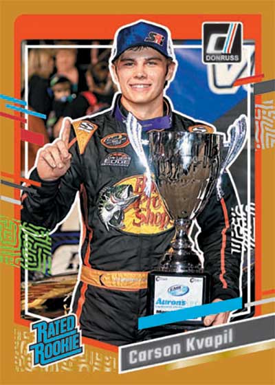 2024 Donruss NASCAR Racing Base Rated Rookies Gold Carson Kvapil