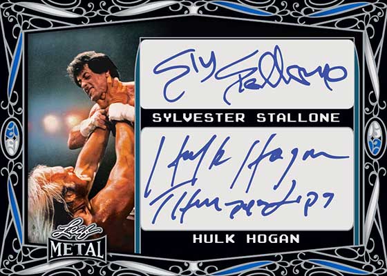 2024 Leaf Metal Legends Wrestling Dual Autographs Sylvester Stallone Hulk Hogan