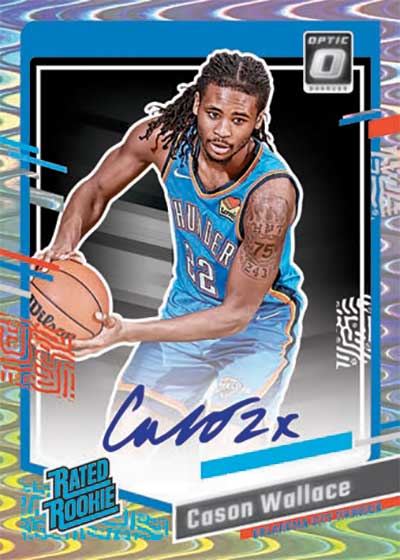 2023-24 Donruss Optic Basketball Rated Rookies Signatures Optix Cason Wallace