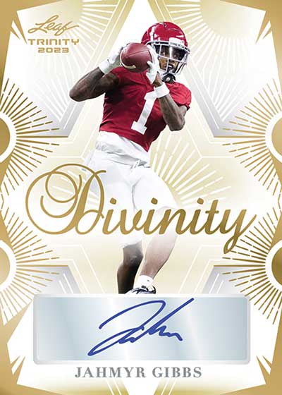 2023 Leaf Trinity Football Divinity Autographs Jahmyr Gibbs